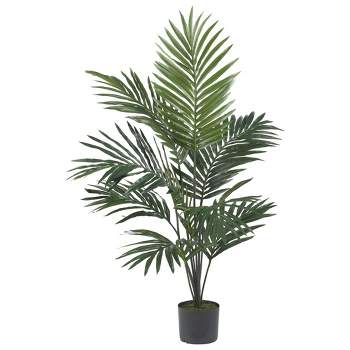 60" Artificial Kentia Palm Tree in Pot Black - Nearly Natural