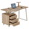 Modern Design Computer Desk with Storage Sand Stone - Techni Mobili - image 3 of 4