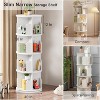 FurnitureR 360° Rotating Bookcase, 4-Tier Spinning Corner Book Shelf, Display Organizer for Small Space, Storage Rack for Office, Living Room, White - 4 of 4