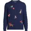 Lands' End Men's Classic Cotton Drifter Signal Flags Crew Neck Sweater - 3 of 4