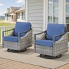 Buenhomino Outdoor Patio Furniture Sets, All-Weather PE Wicker Seating with Swivel Chairs, Sofas, Ottomans & Tables for Garden, Deck & Porch - 2 of 4