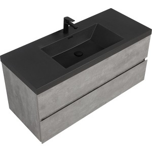 Bencmate Bathroom Storage Cabinets, Floating Bathroom Vanity, Wall-Mounted Bathroom Storage Vanity Cabinet, Gray, 47.24"*19.69"*22.44" - 1 of 4
