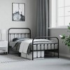 vidaXL Metal Bed Frame with Headboard and Footboard Black 39.4 in.x74.8 in. Twin - 4 of 4