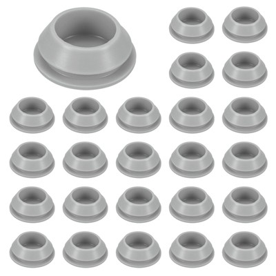 Unique Bargains Rubber Corrosion-Resistant Silicone Snap-in Locking Hole Plugs Gray