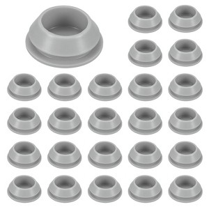 Unique Bargains Rubber Corrosion-Resistant Silicone Snap-in Locking Hole Plugs Gray - 1 of 4