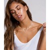 14K Gold Plated Necklace, Dainty CZ Solitaire Pendant Choker, Minimalist Cubic Zirconia Jewelry Gift for Women - 2 of 4