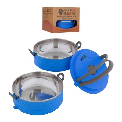 Healthy Human Travel Dog Bowls |Set of 2 Interlocking Bowls