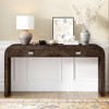 NicBex Unique Burl Veneer Console Table with Storage,Entryway Table with 2 Drawers & Metal Handles,Foyer Table for Hallway,Living Room - 2 of 4