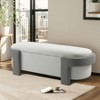 51" Storage Ottoman Bench, Upholstered End of Bed Storage Bench,Flip Top Entryway Bench, Long Window Bench for Hallway Living Room Bedroom - 3 of 4