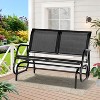 COWLOWN Black Outdoor Rocking Swing Chair, Patio Glider Bench, High Backrest, Breathable Mesh, Heavy, Duty Metal, Clearance - 3 of 4
