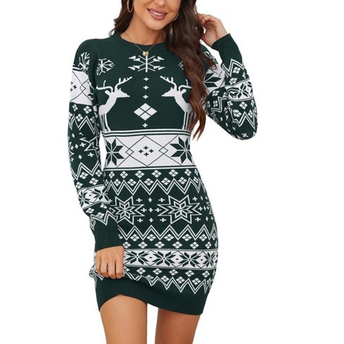 Christmas ugly sweater dress best sale