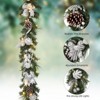 6 Ft Pre-Lit Christmas Garland with Lights for Mantle Table Setting Fireplace, Outdoor Indoor Artificial Garland for Staircase Front Door Porch Home - 4 of 4