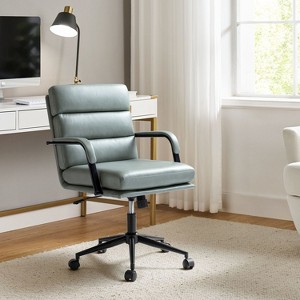 Gregor 360-degree swivel Task Leather Chair  with Tilt Lock and Center Tilt for office | Hulala Home - 1 of 4
