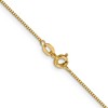 Black Bow Jewelry 0.8mm 14k Yellow Gold Solid Box Chain Spring Ring Clasp Necklace - 4 of 4