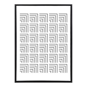 28" x 38" Sylvie Corners Framed Wall Canvas by Apricot and Birch Black - Kate & Laurel All Things Decor: Modern Digital Art, Plastic Frame - 1 of 4