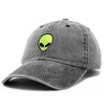 Dalix Alien Embroidered UFO Dad Hat Cotton Baseball Cap Adjustable Mens - 4 of 4