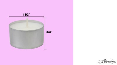 Palm Wax Unscented White Tealight Candles, 300 Pack