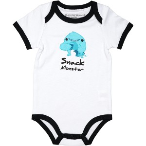 Pavilion Gift Company - Blue Snack Monster - 12-24 Months Bodysuit - Leotards and Bodysuits - 1 of 4