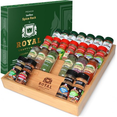 Royal Craft Wood Bamboo Spice Rack Organizer 13.5 x 17.32 x 2