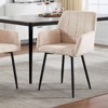 FONTOI Upholstered Dining Chairs Set of 2, Kitchen Chairs with Armrests, Easy to Assemble and Clean, for Living Room, Cream, 21.65"*33.46"*22.83" - 4 of 4