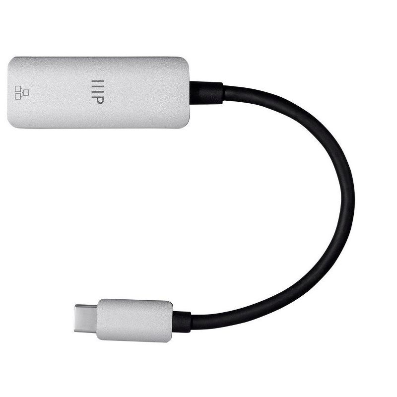 Monoprice USB-C to HDMI VGA USB 3.0 Gigabit RJ45 SD Card USB-C Data Port USB-C PD Dock Adapter, 100W, 2-Port, 4K@30Hz, with Folding Type-C Connector, 4 of 6