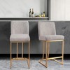 Dovelina Modern Linen Upholstered Barstool Set of 2 - 2 of 4