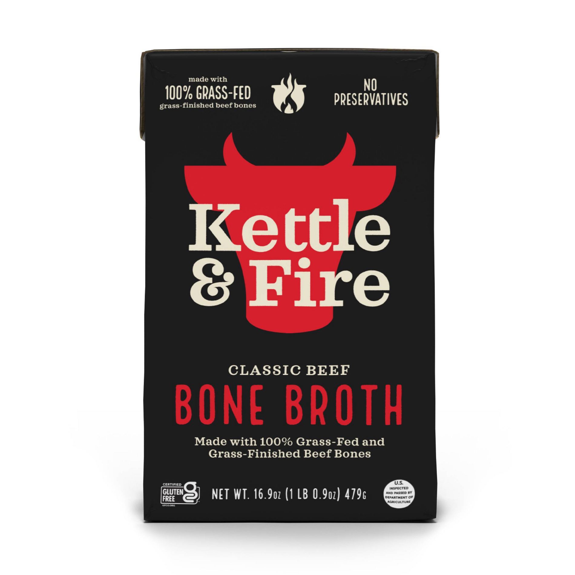Kettle & Fire Gluten Free Bone Broth - 16.9oz