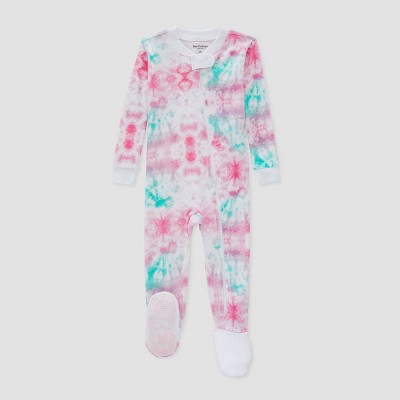 Image of Burt's Bees Baby® Baby Girls' Tie-Dye Organic Cotton Footed Pajama - Light Pink 6-9M