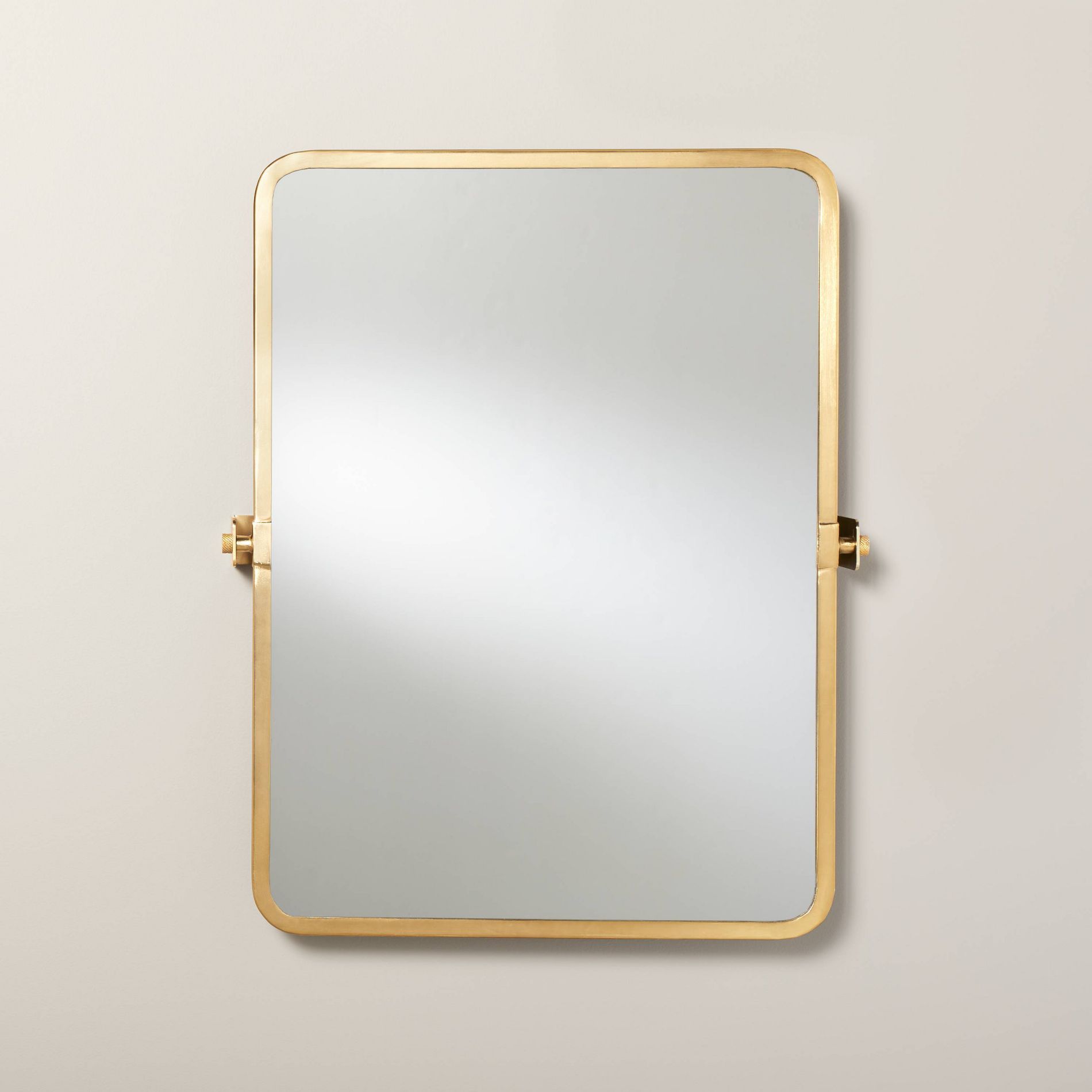 22"x30" Rectangular Bathroom Vanity Pivot Mirror Brass Finish - Hearth & Hand™ with Magnolia: Wall Mount, Tilt Feature
