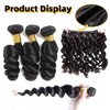 Jessie's Wig 14-30 Inch Grade S Loose Wave Human Hair Bundles 95g For Women Thin Hair Loose Wave #1b Natural Black 1Pcs/Pack - 2 of 4