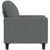 vidaXL Modern Dark Gray Sofa Chair with Polyester Fabric Upholstery and Durable Metal Frame for Living Room or Office - 3 of 4