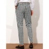 Lars Amadeus Men's Big and Tall Flat Front Houndstooth Dress Trousers - 3 of 4