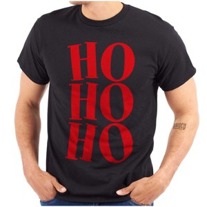 Christmas Santa Saying Ho Ho Ho Graphic T Shirt Men or Women Brisco Brands - 1 of 4