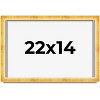 PosterPalooza | Minimalist Shadow Box Gold Picture Frame - UV Acrylic, Backing Board, Hanging Hardware - 2 of 4