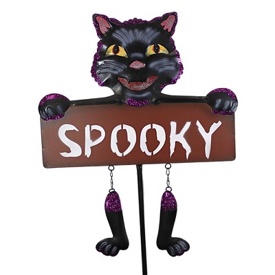 Home & Garden 48.0" Spooky Black Cat Stake Halloween Yard Decor Direct Designs International  -  Decorative Garden Stakes