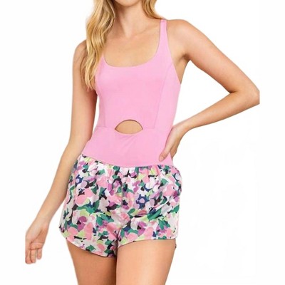 Women's Marathon Muse Floral Active Romper - TCEC