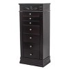 Jewelry Armoire With Full-Length Mirror, 7 Drawers, 24 Necklace Hooks, And Side Swing Doors - 3 of 4