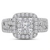 Pompeii3 1 1/2Ct Cushion Halo Cluster Diamond Engagement Ring in White Gold - 2 of 4