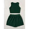 TIME HOLLOW Lettuce Trim Halter Top And Shorts - 3 of 3
