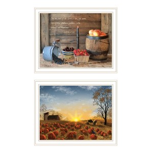 2Piece Vignette Autumn Sunrise, Fruit of the Spirit White Framed Wall Art for Living Room, Bedroom Wall Art Print for Home Decor by Billy Jacobs - 1 of 4