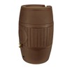 Good Ideas Bushman Spruce Creek 54 Gallon Rain Saver Barrel with Metal Spigot, Drainage Plug, Overflow Hose and Overflow Channel, Antique Brown - 4 of 4