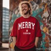 Merry Cousin Retro Christmas T-Shirt, Matching Family Holiday Tee | OrnamentallyYou - 4 of 4