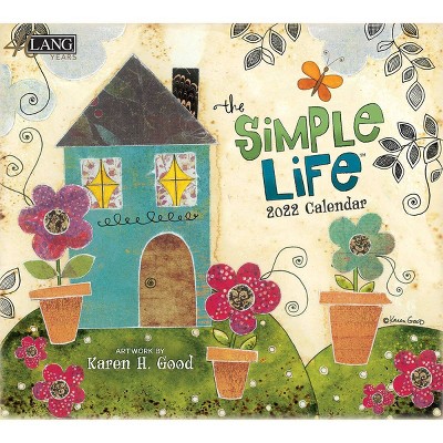 2022 Wall Calendar 12 Month 13.4"x24" Simple Life - Lang