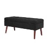 NicBex Modern 43.3" Linen Storage Bench with Wood Legs for Bedroom and Living Room - 4 of 4
