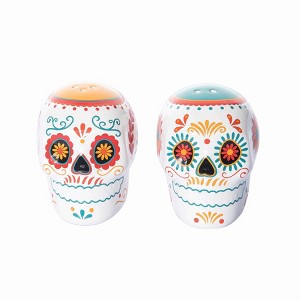 Gallerie II Sugar Skull Decorative Salt & Pepper Shakers Set of 2 - 1 of 4