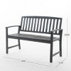 Coolbibila-Patio Benches With Back And Arm, Garden Benches Constructed From Durable Acacia Wood, Modern Garden Bench Outdoor - 4 of 4