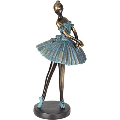 Dahlia Studios Ballerina 12" High Decorative Sculpture in Verde Bronze