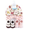 Hudson Baby Infant Girls Turban and Socks Set, Acorn Botanical, One Size - 2 of 4