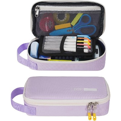 Fmeida Pencil Case for Men Women, Large Pen Bag for Adults, Portable Pencil Pouch Aesthetic with Handle, Zipper Cases for Office Organizer