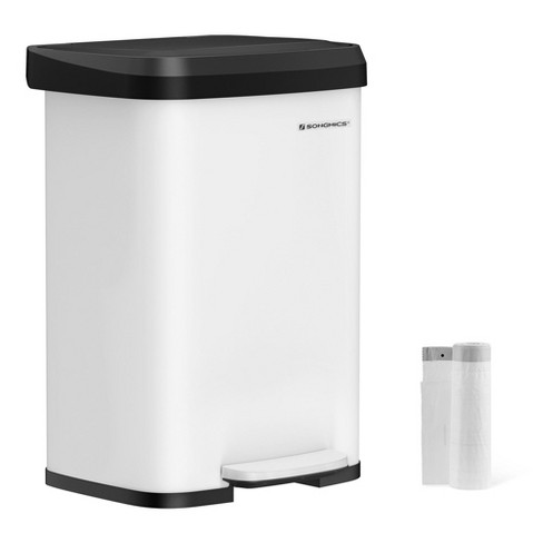 SONGMICS Kitchen Trash Can, Waste Bin, 13-Gallon (50L) Stainless